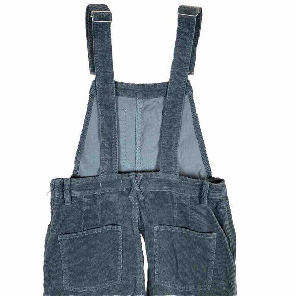 Anthropologie Pilcro Jamina Corduroy Overalls Womens 28 Blue Flare Leg Dungarees - Picture 12 of 16